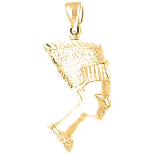 14K or 18K Gold Nefertiti Pendant