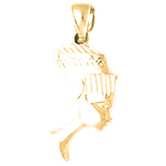 14K or 18K Gold Nefertiti Pendant