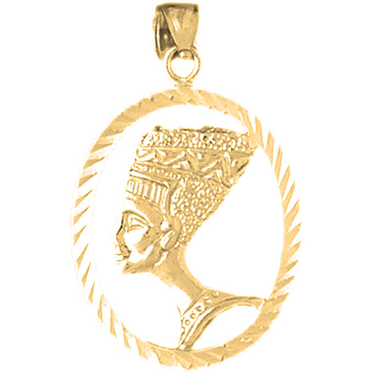 10K, 14K or 18K Gold Nefertiti Pendant