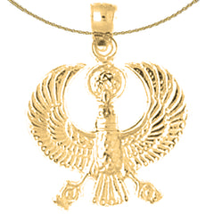 Colgante de pájaro egipcio de oro de 14 quilates o 18 quilates