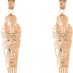 14K or 18K Gold 50mm Mummy Earrings