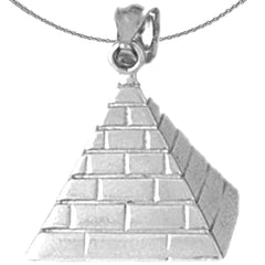 3D-Pyramidenanhänger aus 10 Karat, 14 Karat oder 18 Karat Gold