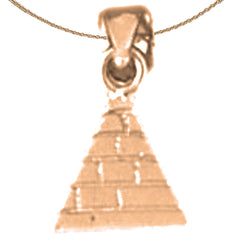 Colgante Pirámide de Oro de 14K o 18K