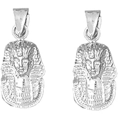 Sterling Silver 22mm King Tut Earrings