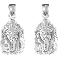 Sterling Silver 22mm King Tut Earrings