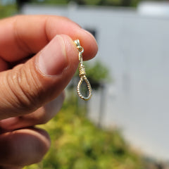 14K or 18K Gold 3D Noose Pendant