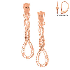 14K or 18K Gold 3D Noose Earrings