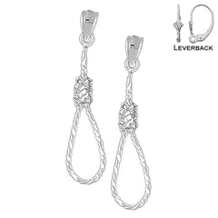 14K or 18K Gold 3D Noose Earrings