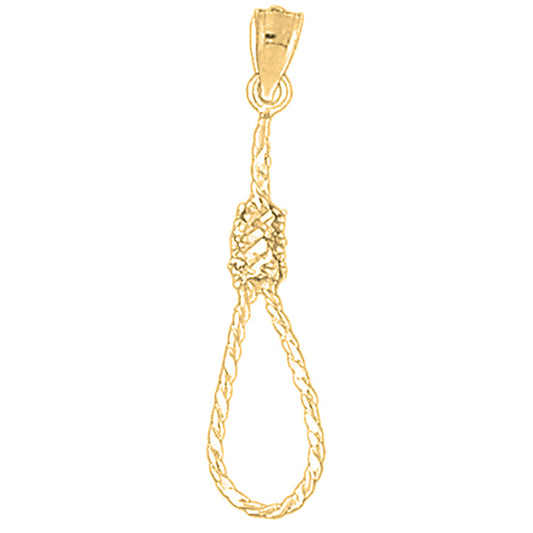 14K or 18K Gold 3D Noose Pendant