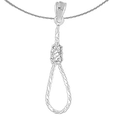 14K or 18K Gold 3D Noose Pendant