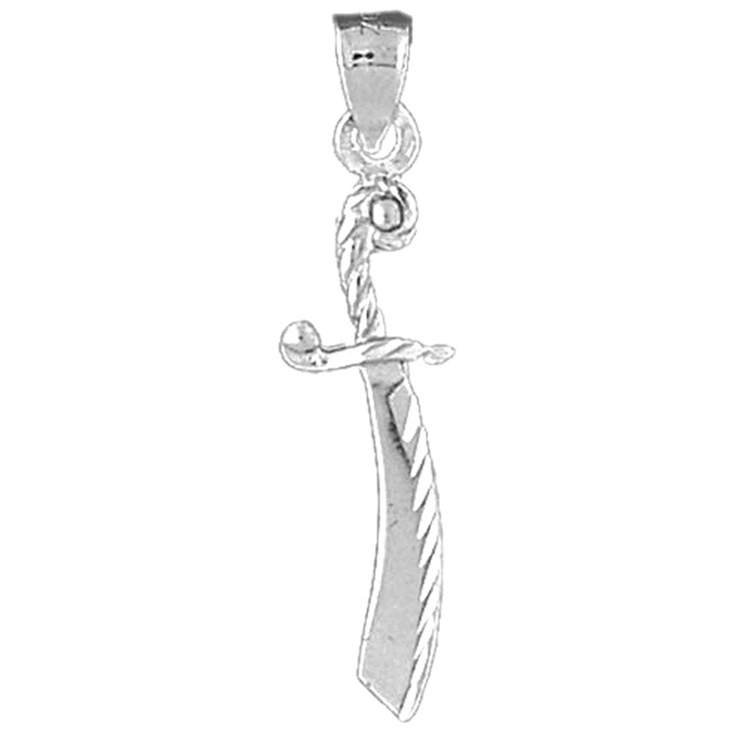 14K or 18K Gold 3D Sword Pendant