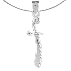 14K or 18K Gold 3D Sword Pendant