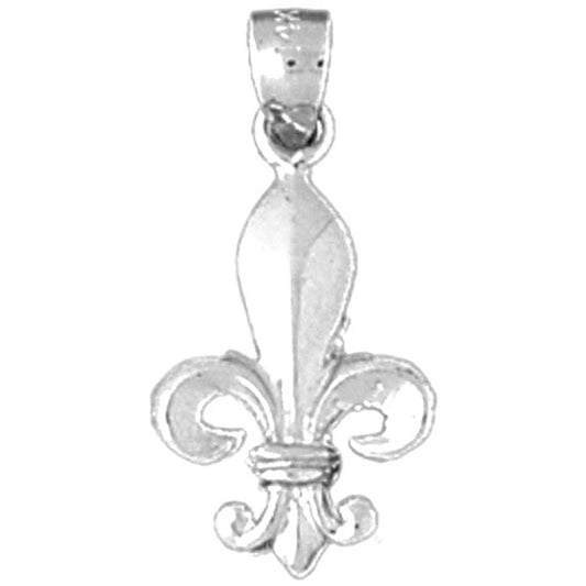 14K or 18K Gold Fleur de Lis Pendant