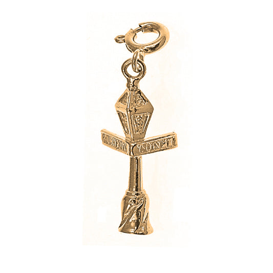 14K or 18K Gold Bourbon And Conti, St. New Orleans Pendant