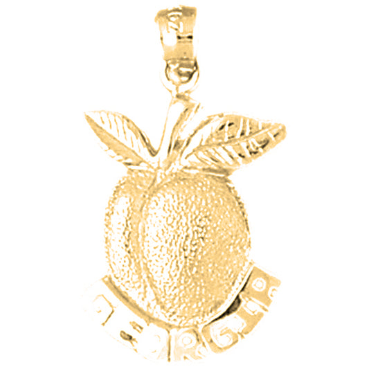 10K, 14K or 18K Gold Georgia Peach Pendant