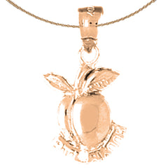 14K or 18K Gold Georgia Peach Pendant