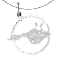 14K or 18K Gold Catalina Island Pendant