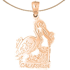 Colgante California de oro de 14 quilates o 18 quilates