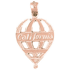 14K or 18K Gold California Pendant