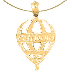14K or 18K Gold California Pendant