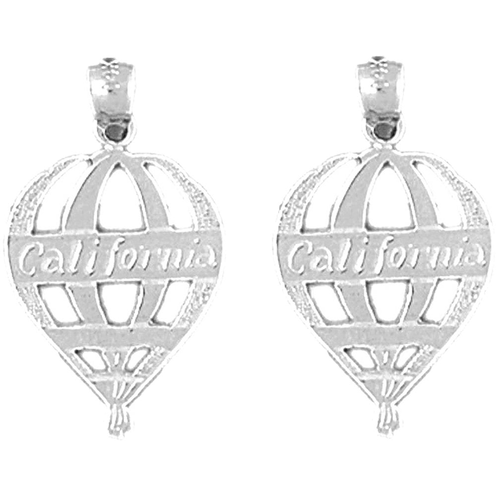 Sterling Silver 24mm California Earrings