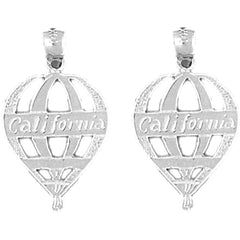 Sterling Silver 24mm California Earrings