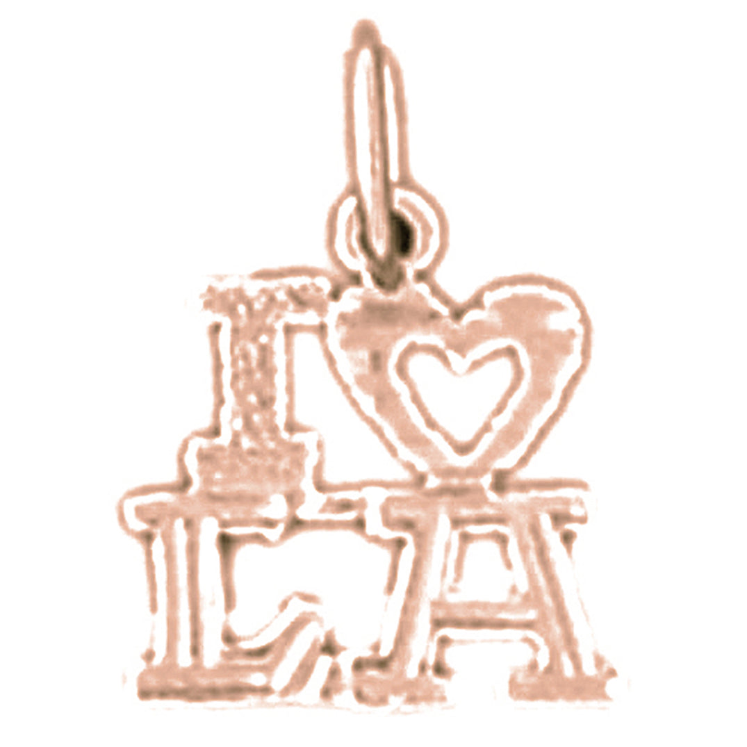 14K or 18K Gold I Love L.A. Los Angeles Pendant