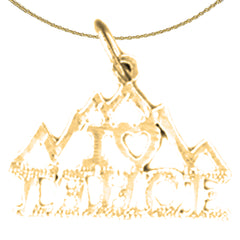 14K or 18K Gold I Love Tahoe Pendant