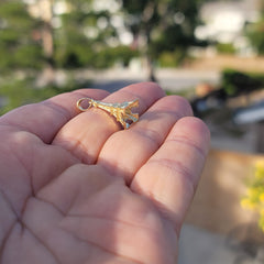 14K or 18K Gold 3D Eiffel Tower Pendant