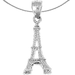 14K or 18K Gold 3D Eiffel Tower Pendant