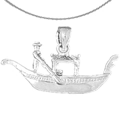 10K, 14K or 18K Gold 3D Gondola Pendant