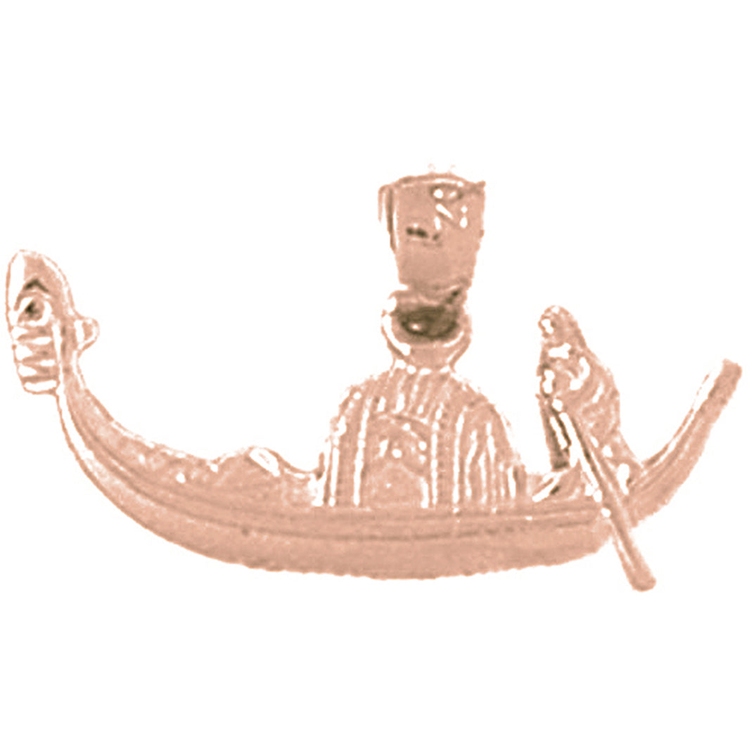 14K or 18K Gold Gondola Pendant