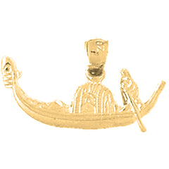 14K or 18K Gold Gondola Pendant