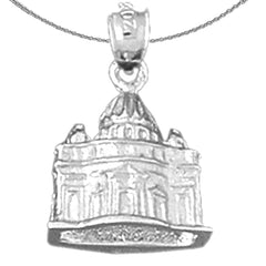 Colgante Vaticano 3D de oro de 10K, 14K o 18K