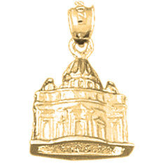 10K, 14K or 18K Gold 3D Vatican Pendant