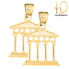 14K or 18K Gold Greek Acropolis Earrings
