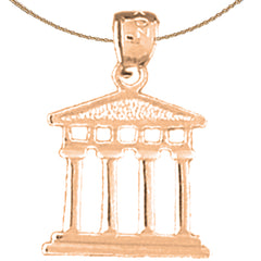 14K or 18K Gold Greek Acropolis Pendant