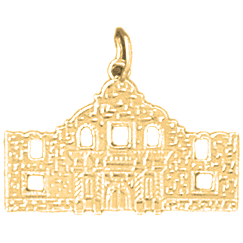 14K or 18K Gold Alamo Pendant