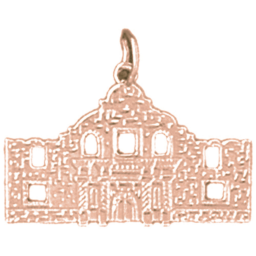 14K or 18K Gold Alamo Pendant