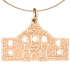 14K or 18K Gold Alamo Pendant