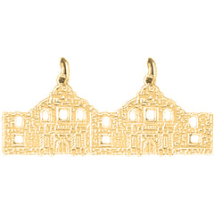 Yellow Gold-plated Silver 16mm Alamo Earrings