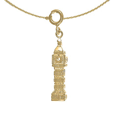 14K or 18K Gold Big Ben Pendant