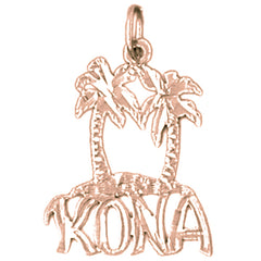 14K or 18K Gold Hawaiian Kona Pendant