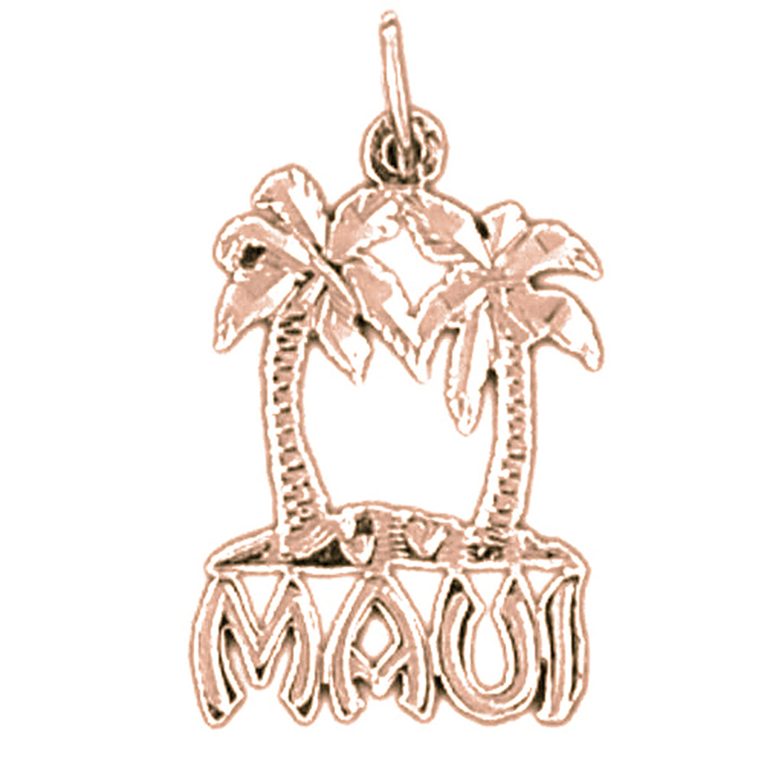 14K or 18K Gold Maui Pendant