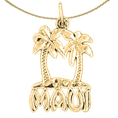 14K oder 18K Gold Maui Anhänger