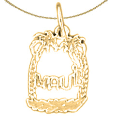 Colgante Maui de oro de 14 quilates o 18 quilates