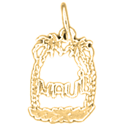 14K or 18K Gold Maui Pendant