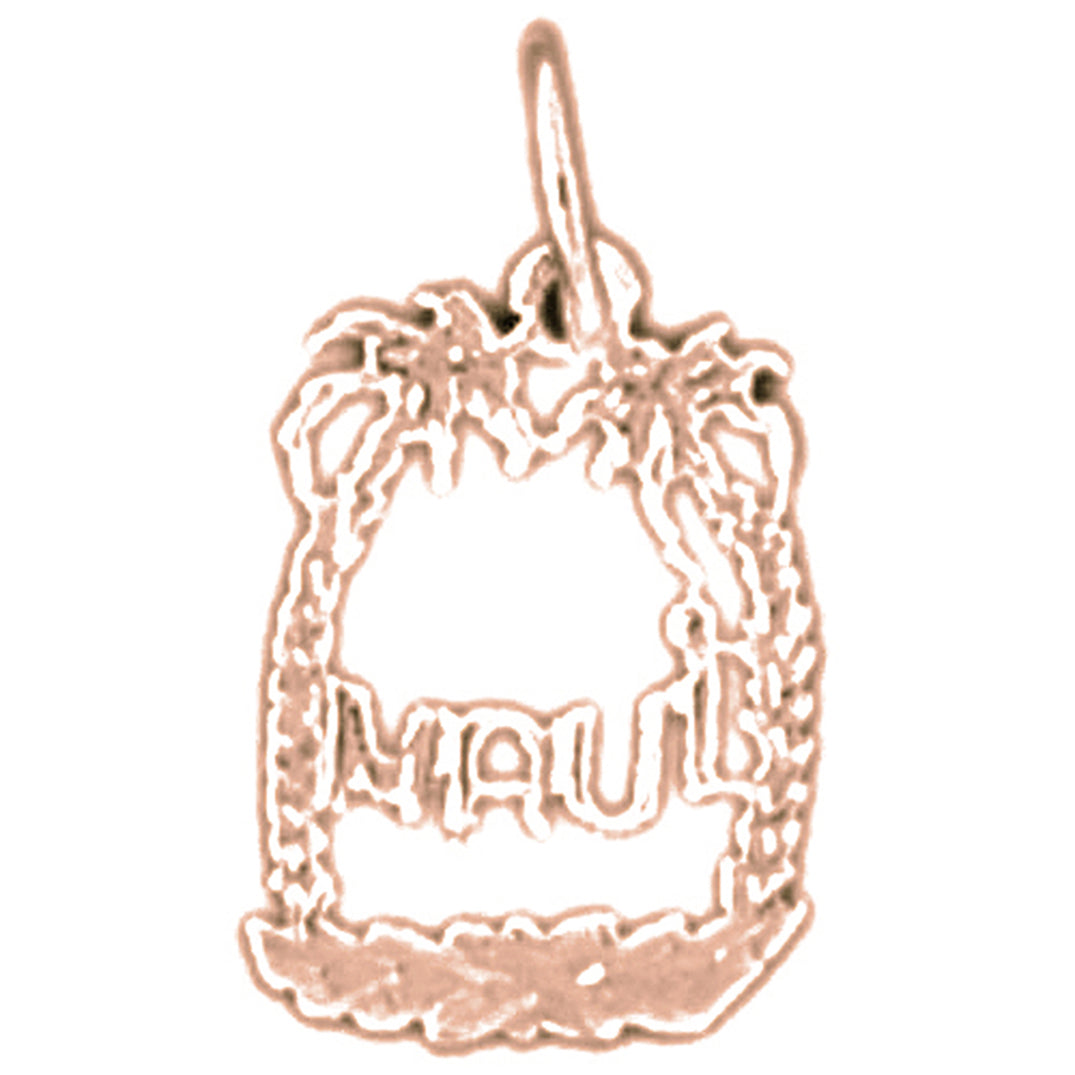 14K or 18K Gold Maui Pendant