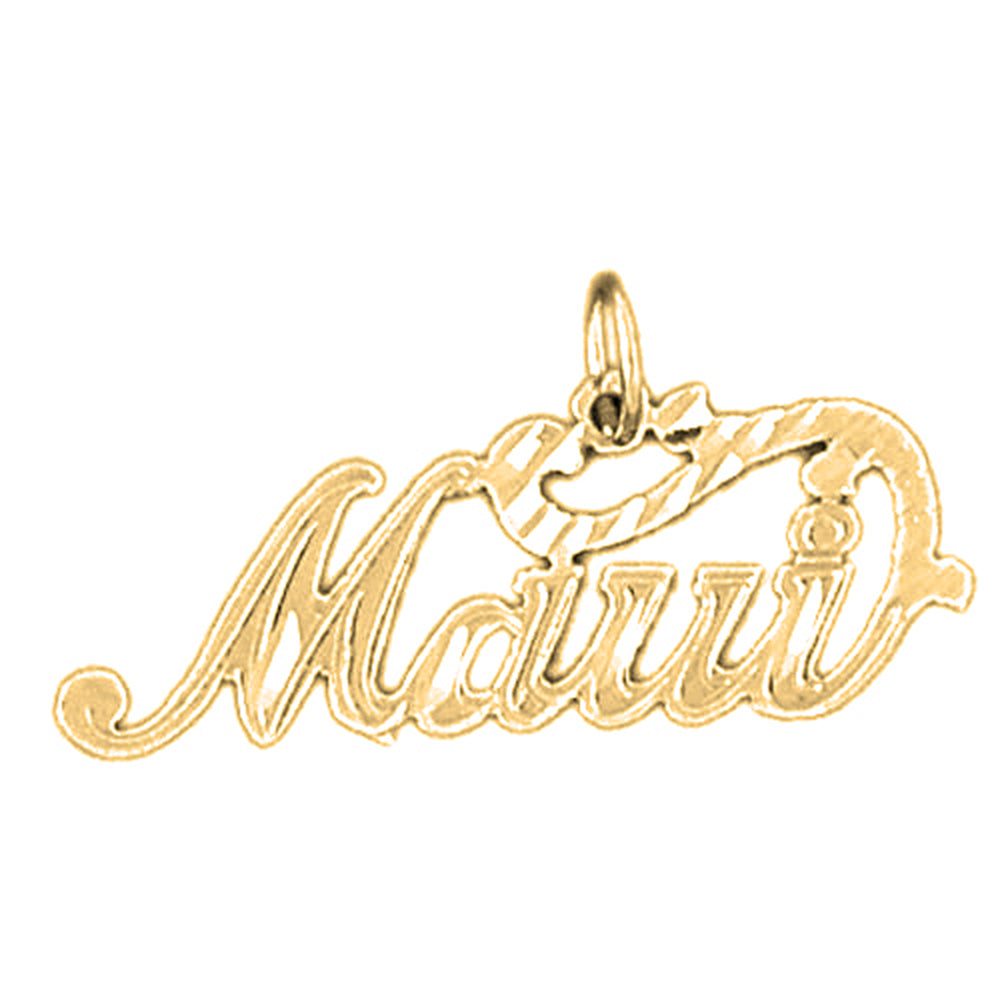 14K or 18K Gold Maui Pendant