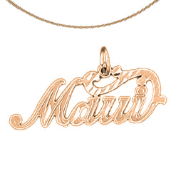 14K or 18K Gold Maui Pendant